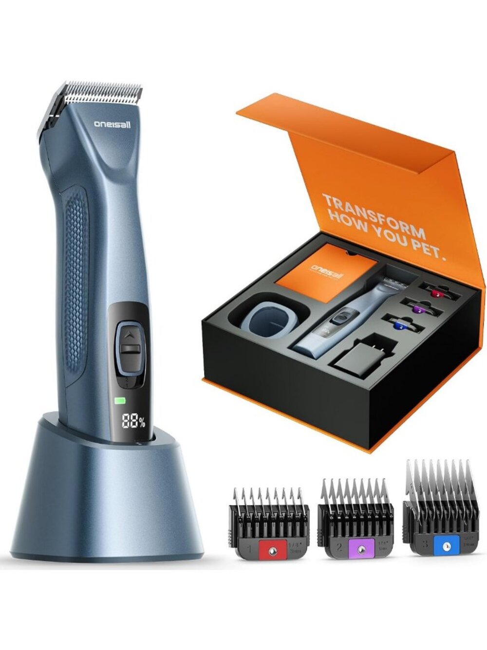 Professional Dog Clippers for Thick Hair - Cordless Grooming Tool, Quiet